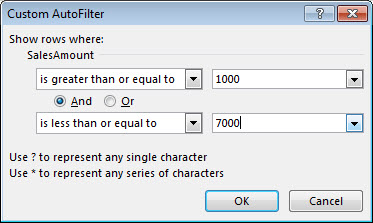 Thủ thuật Excel Lọc Filter dữ liệu custom filter